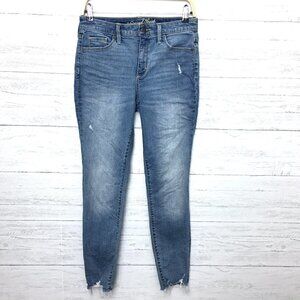 Universal Thread Women's Jeans High Rise Skinny Distressed Raw Hems size 6 / 28R